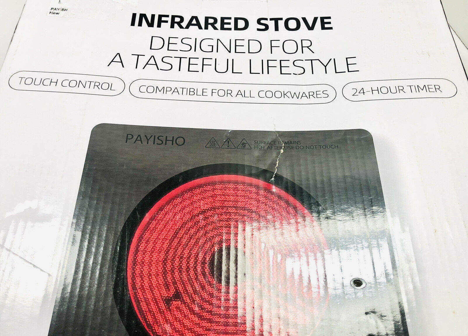 PAYISHO 1600W Electric Hot plate Single BurnerPortable Electric Stove - Fresh Stock Dated February 2026