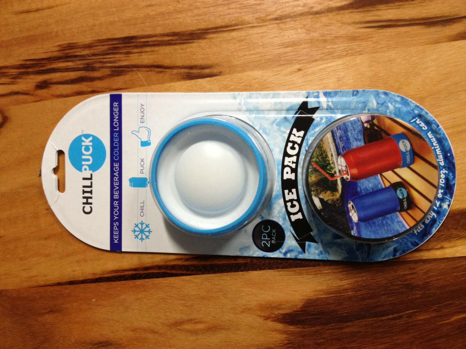 Chill Puck 2 Pack, Ice Pack for Beer, Sodas - Fresh Stock Dated February 2026