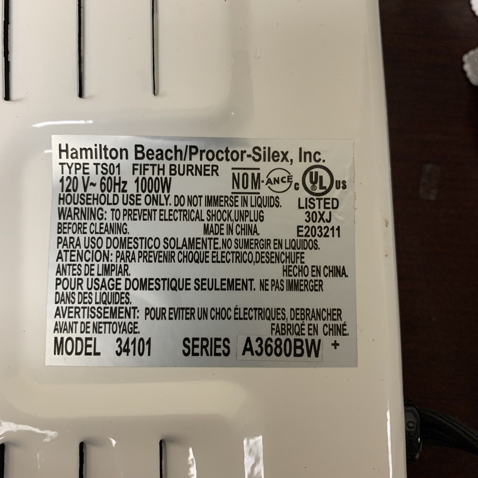 Proctor Silex Fifth Burner - Fresh Stock Dated February 2026