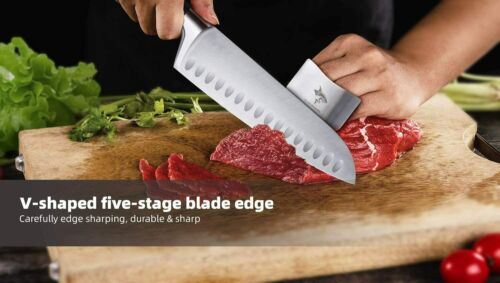 Santoku knife MAD SHARK professional 7 inches restaurants Kitchen Cutlery Japan - Fresh Stock Dated January 2026