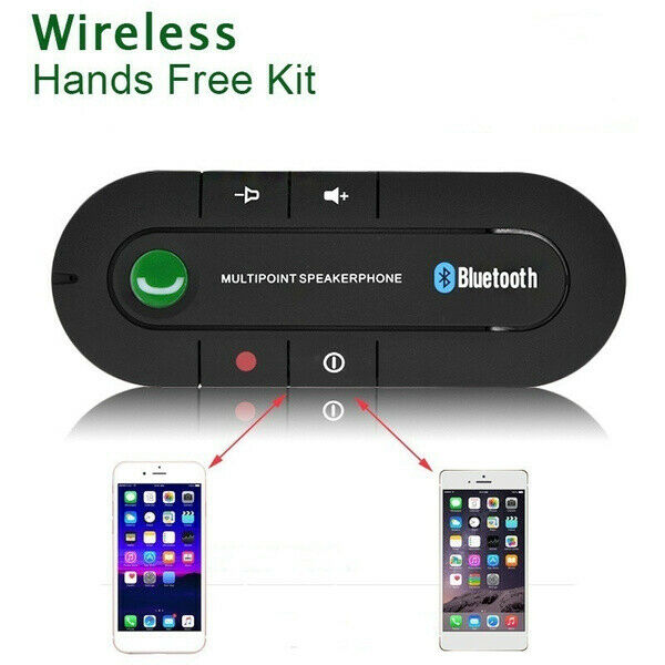 Handsfree Bluetooth Car Kits Wireless Multipoint Speakerphone Speaker Visor Clip - Fresh Stock Dated January 2026