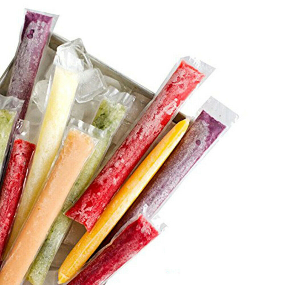 50/100pcs Ice Pop Maker Pouches Seal Freezer Bags Disposable Popsicles Bags - Fresh Stock Dated January 2026