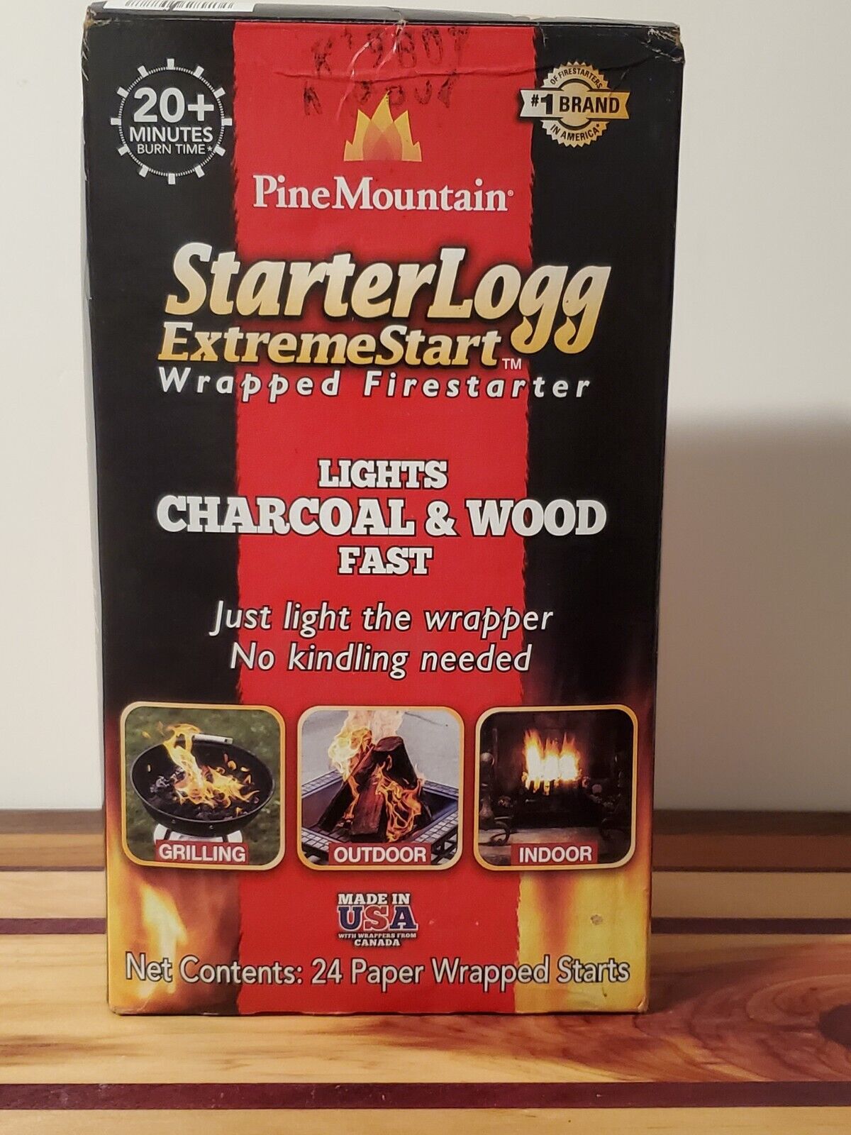 Pine Mountain StarterLogg Firestarter Extreme Start Charcoal Wood Lights Fast - Fresh Stock Dated January 2026