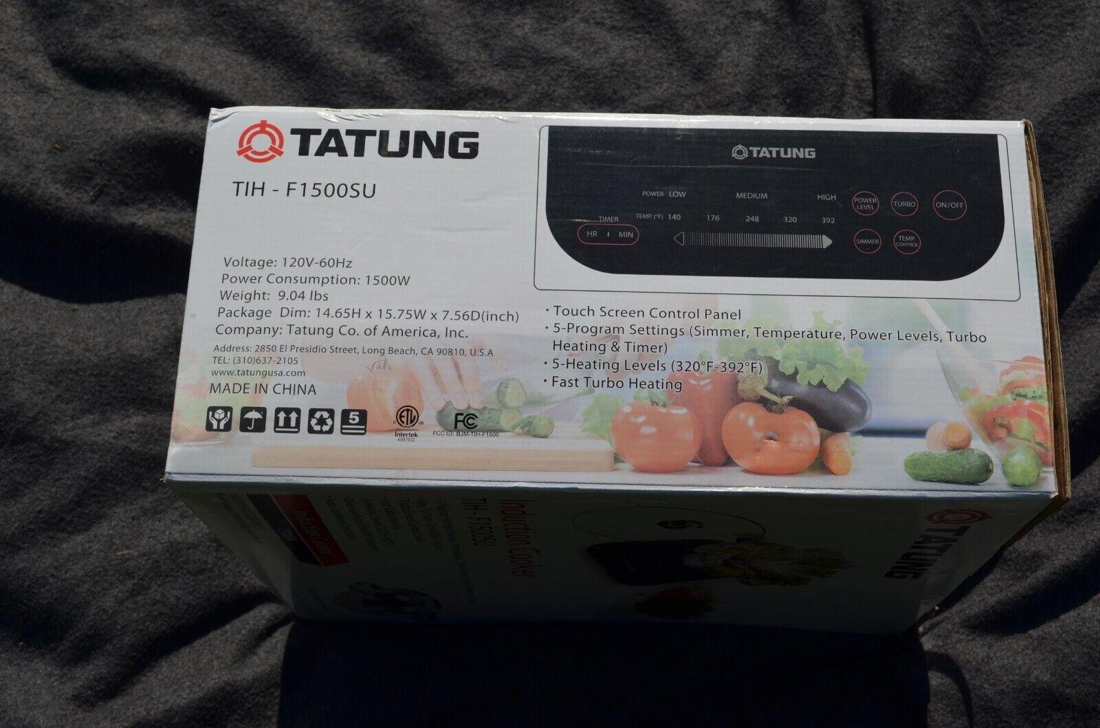 Tatung TIH-F1500SU Induction Cooker - Fresh Stock Dated February 2026