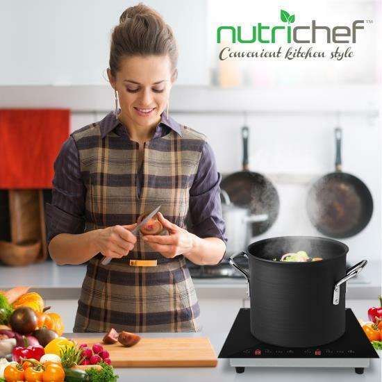 NUTRICHEF Dual Induction Cooktop, Countertop Burner w Digital Display, PKSTIND52 - Fresh Stock Dated January 2026