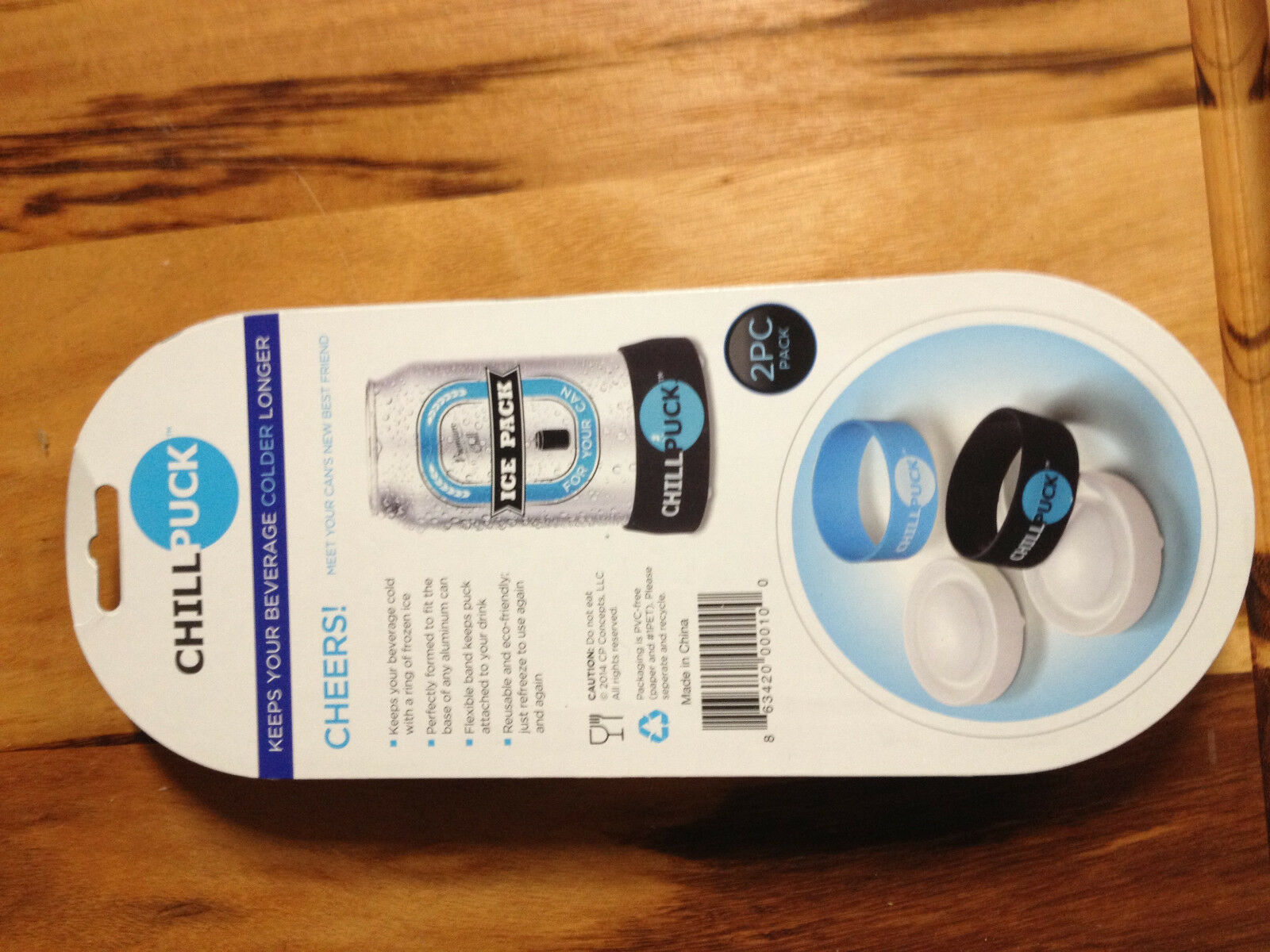 Chill Puck 2 Pack, Ice Pack for Beer, Sodas - Fresh Stock Dated February 2026