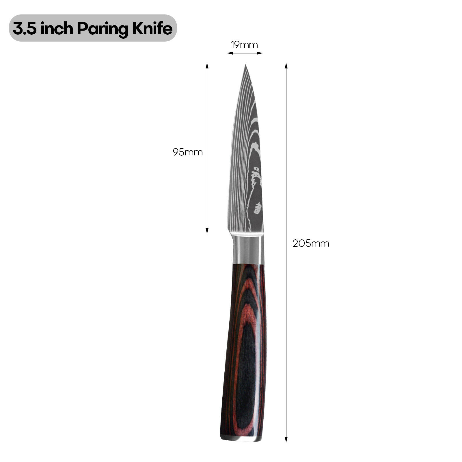 Kitchen Chef Knife Stainless Steel 8/7 Inch Sharp Paring Meat Vegetables Fruit - Fresh Stock Dated January 2026