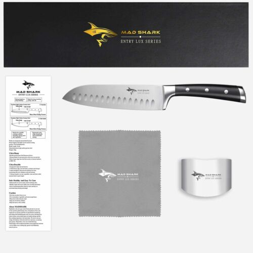 Santoku knife MAD SHARK professional 7 inches restaurants Kitchen Cutlery Japan - Fresh Stock Dated January 2026