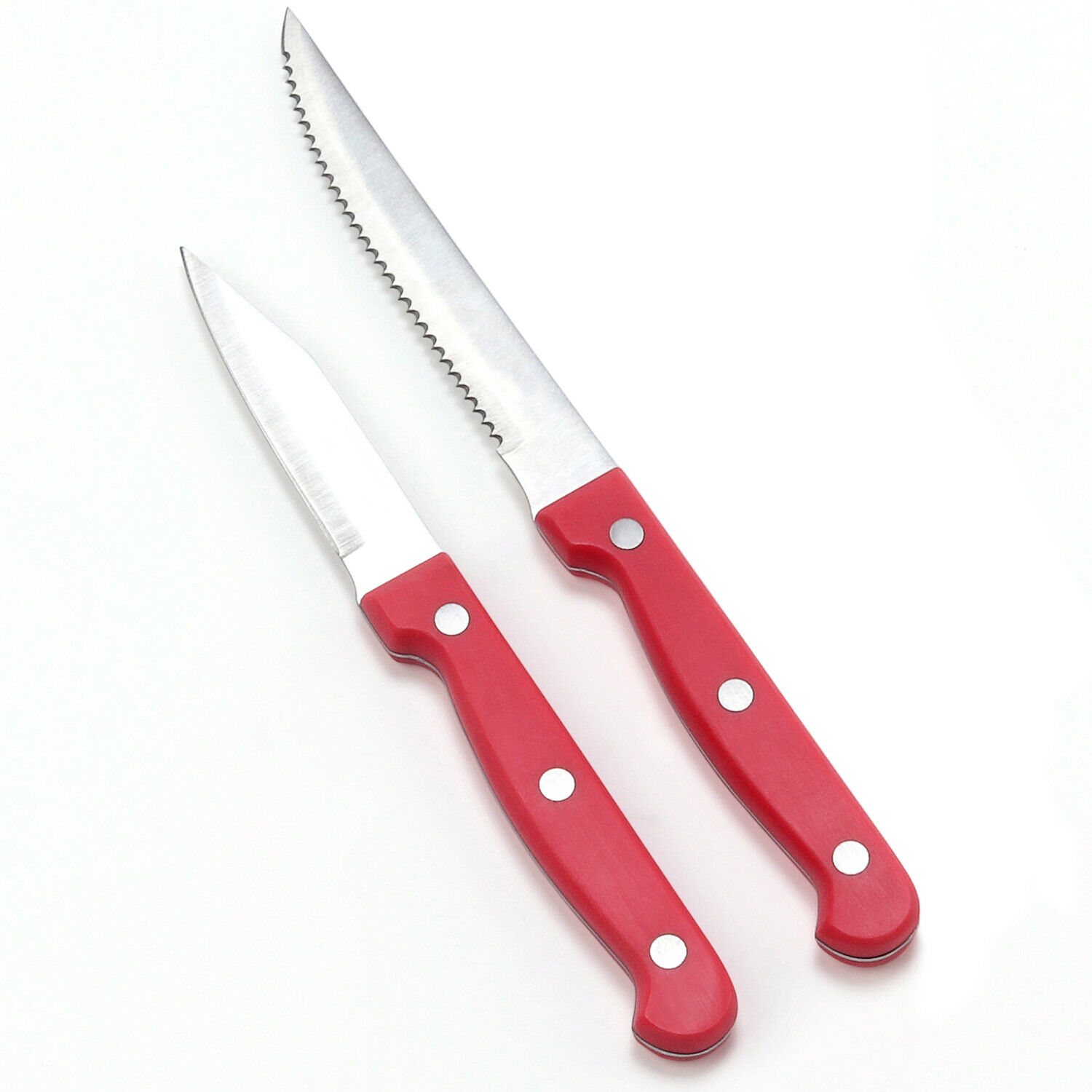 Stainless Steel Serrated Utility Knife and Paring Knife, 2pc set - Fresh Stock Dated February 2026