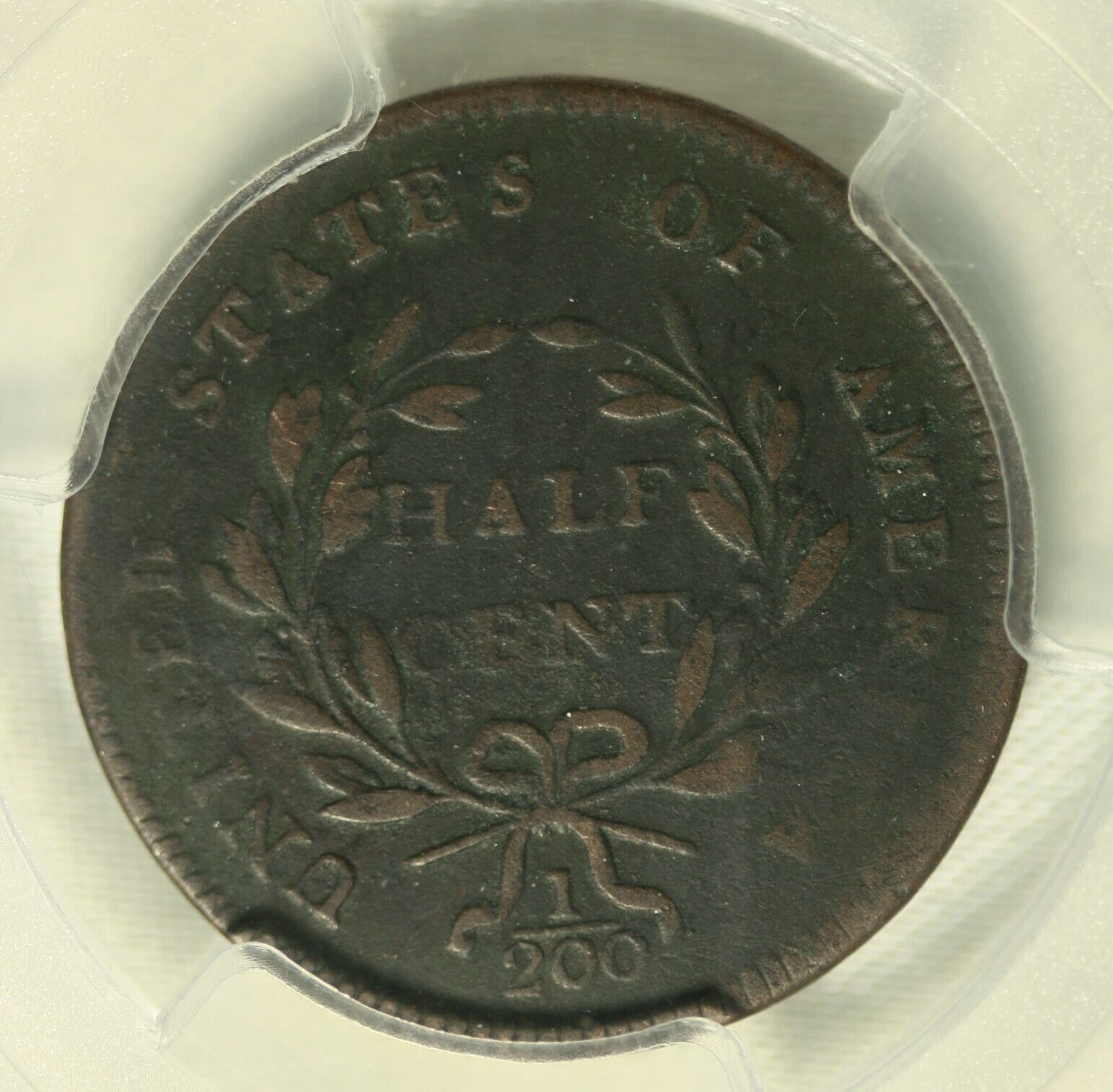 1797 Flowing Hair Half Cent .005 PCGS Very Fine Details. 1 Over 1 - Fresh Stock Dated December 2025