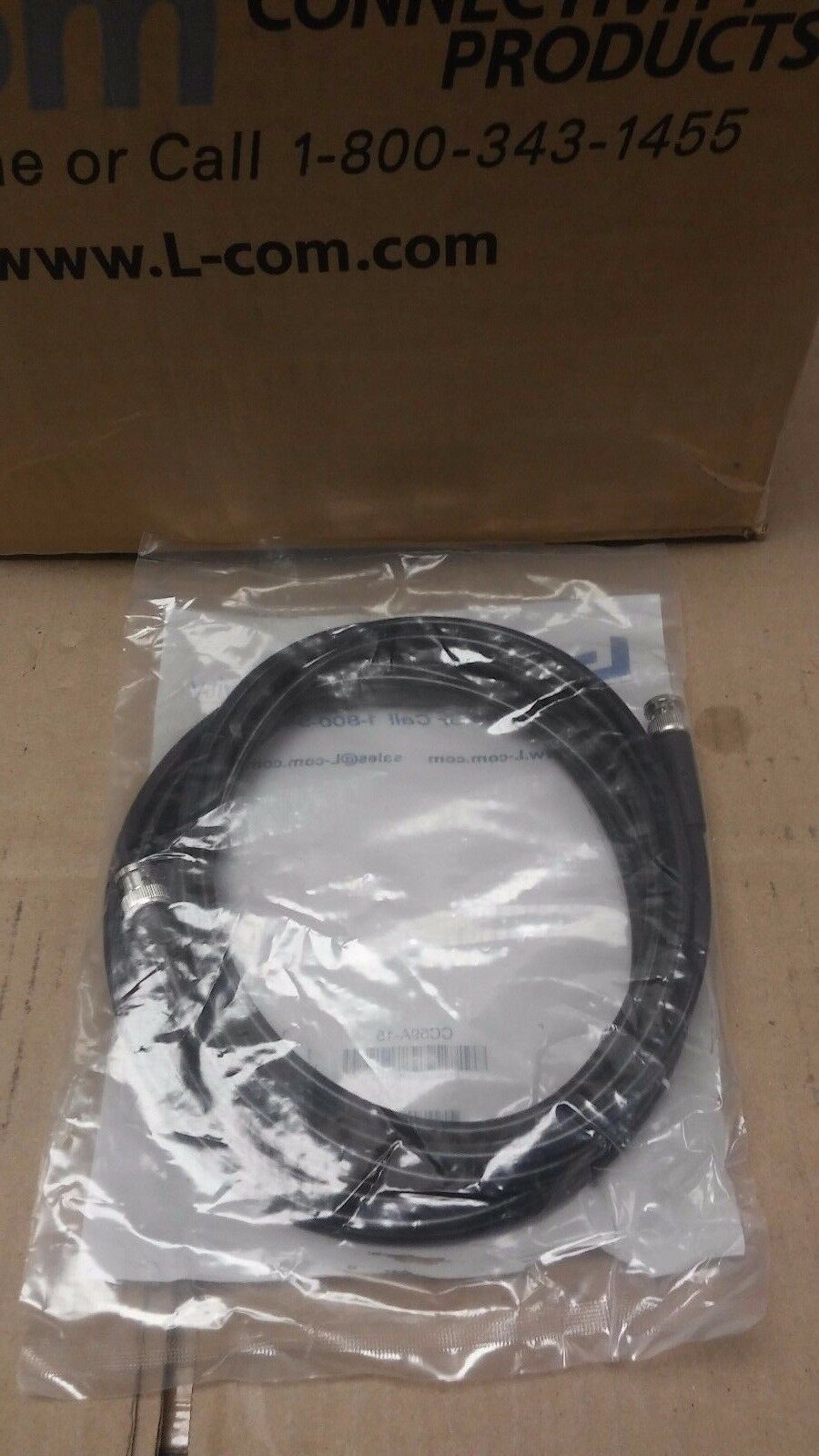 L-COM CC59A-15 BNC Male Male 15 ft RG59A Coaxial Cable - Fresh Stock Dated December 2025