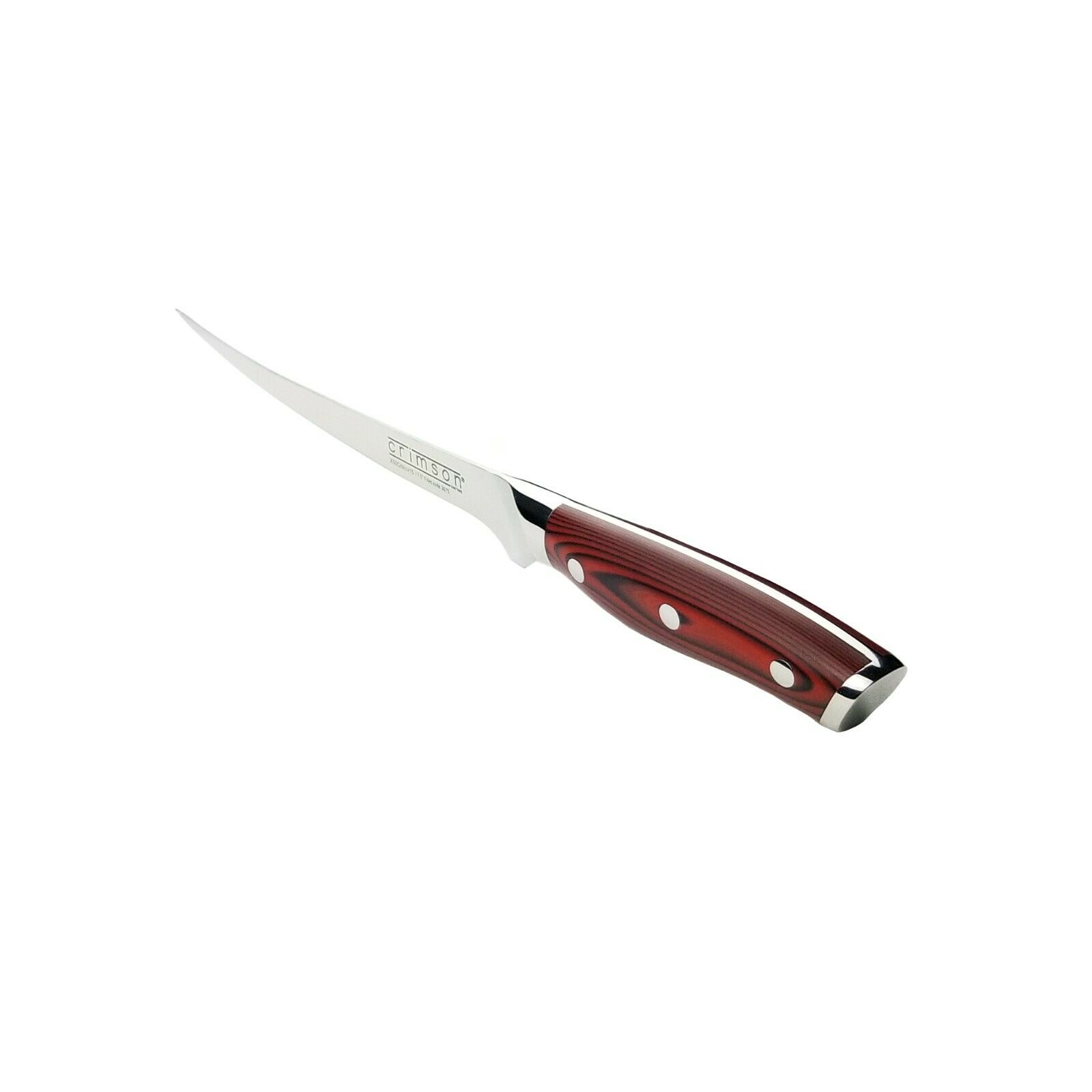 7.5 Inch Fish Fillet Knife CRIMSON Series German Stainless G10 Handle Ergo Chef - Fresh Stock Dated February 2026