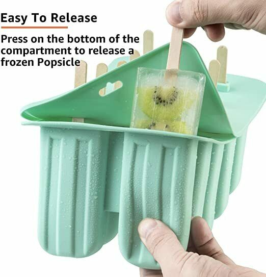 Popsicle Molds, Silicone Ice Pop Molds, BPA Free Reusable Ice Cream Maker - Fresh Stock Dated February 2026