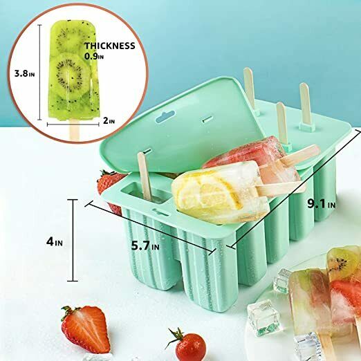 Popsicle Molds, Silicone Ice Pop Molds, BPA Free Reusable Ice Cream Maker - Fresh Stock Dated February 2026
