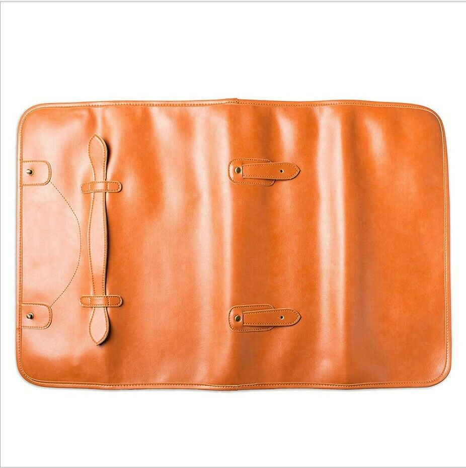 10 Slot Japanese Genuine Leather Chef Knife Roll Bag Leather Knives Storage Case - Fresh Stock Dated February 2026