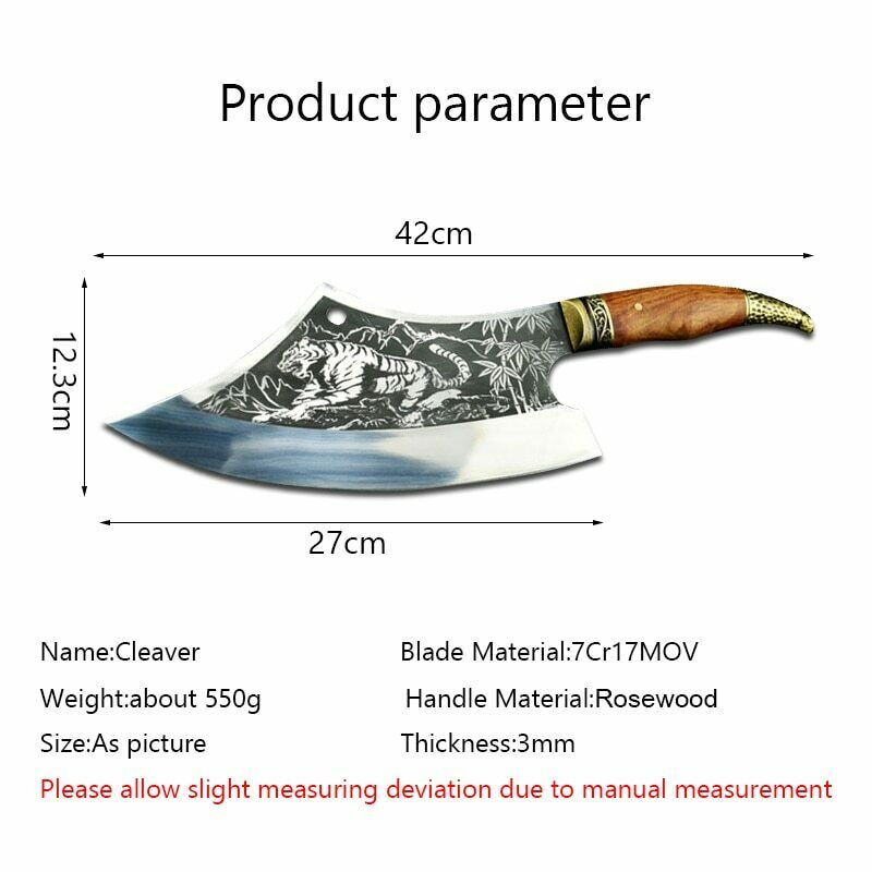 Handmade Chinese kitchen Chef Knife Multifunctional Meat Cleaver Blade Chopper - Fresh Stock Dated January 2026