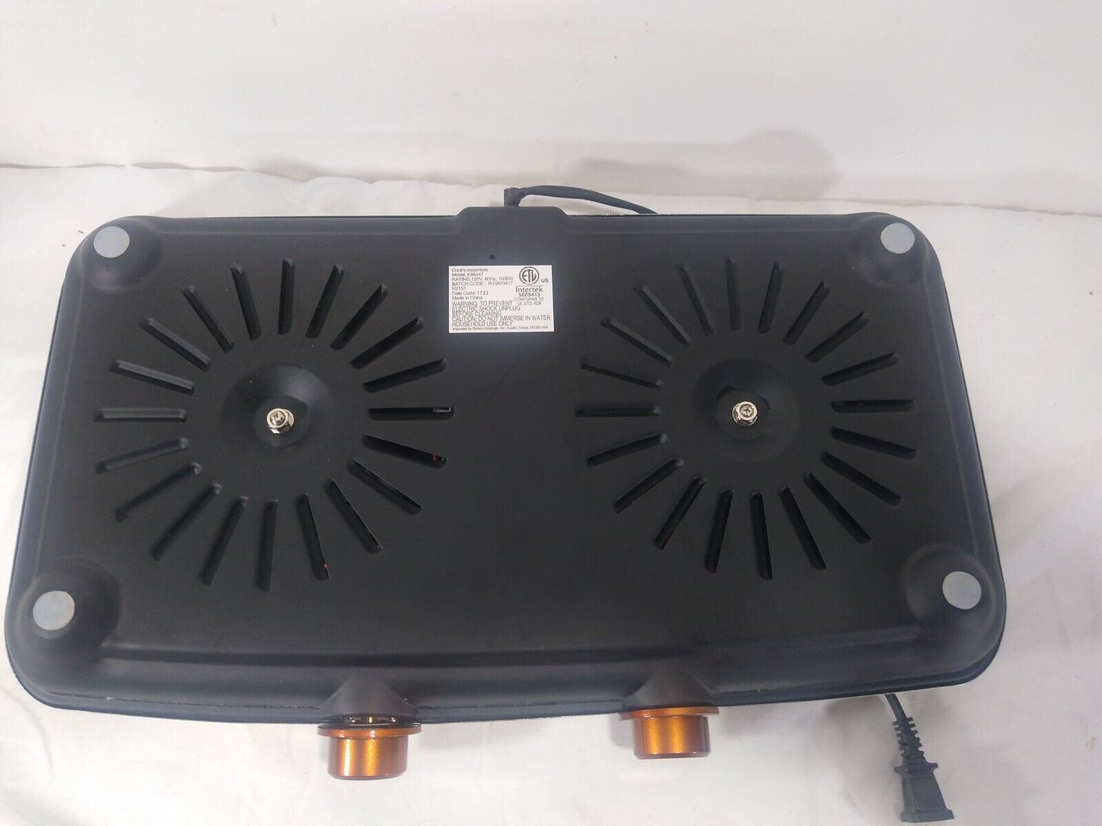 Cooks Essential Table Stove Two Burners New out of box - Fresh Stock Dated February 2026