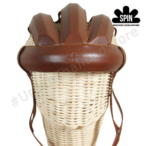 Vintage Cycling Bicycle Helmet Adult L'eroica Retro Classic Commuter Hat Brown - Fresh Stock Dated December 2025