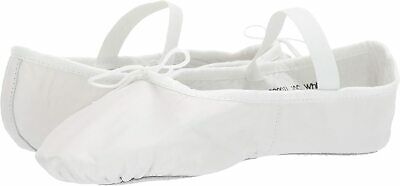 Leo Women's Ballet Russe Dance Shoe, White, 7.5 D US - Fresh Stock Dated December 2025