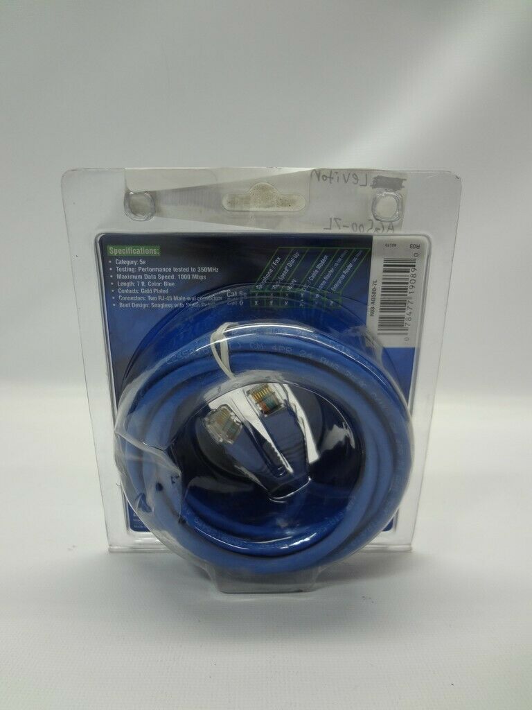 Leviton AG500-7L CAT 5e Patch 7ft. Cord for High Speed Networks *New Unused* - Fresh Stock Dated December 2025
