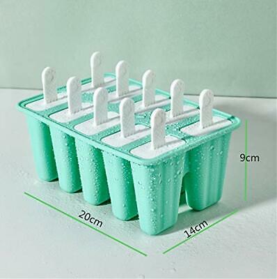 Popsicle Molds 10 Pieces Silicone Ice Pop Molds Popsicle Mold 10 Cavities-Green - Fresh Stock Dated February 2026