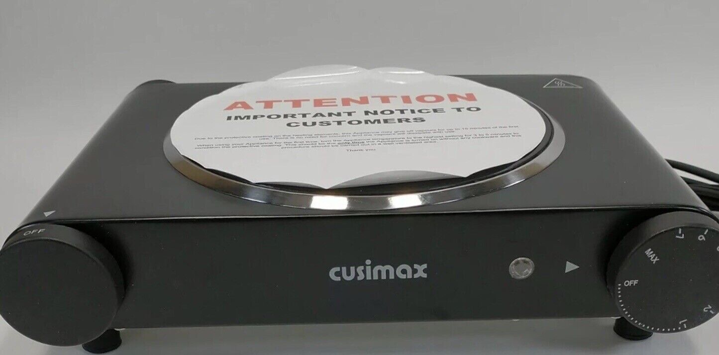 Cusimax Infrared Ceramic Hot Plate Portable Electric Single Cooktop CMIP-B120 - Fresh Stock Dated February 2026