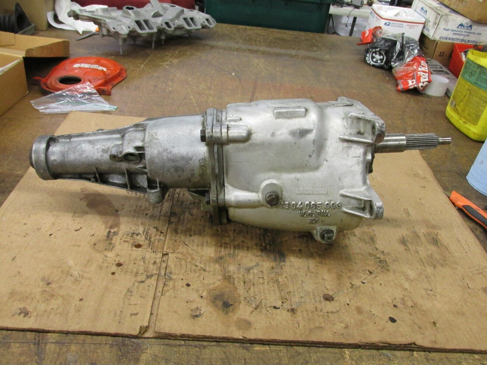 1976 Corvette Borg Warner Super T10 4 Speed Transmission 1304065903 (Gear Broke) - Fresh Stock Dated December 2025
