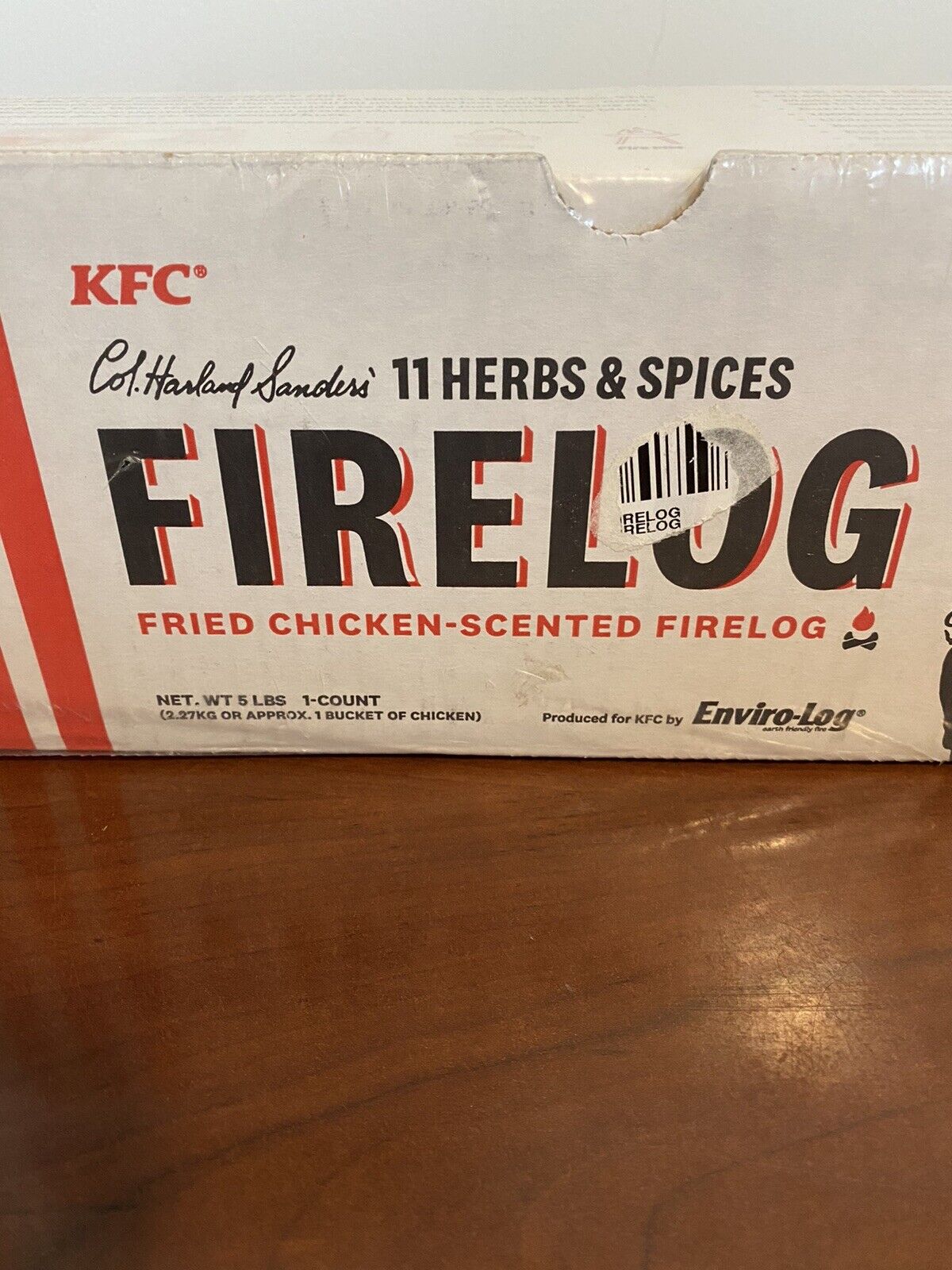 NEW KFC Fire Log Fried Chicken Scented Enviro-Log Duraflame Firestart Cubes NIP - Fresh Stock Dated January 2026