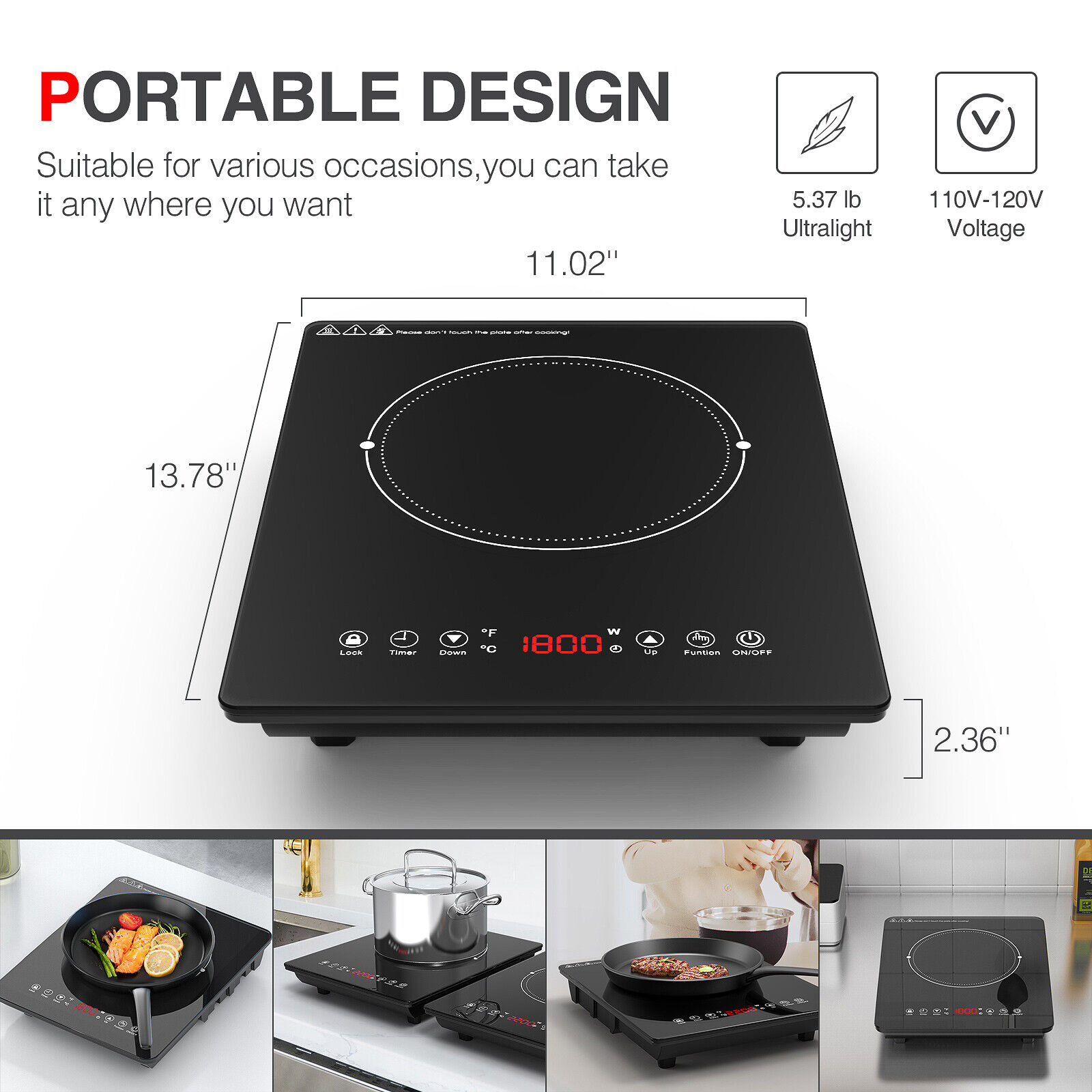 9 Power & 9 Temperature Levels Hot Plate, Child Lock & Timer Electric Stove - Fresh Stock Dated January 2026