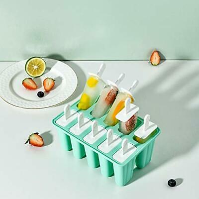 Popsicle Molds 10 Pieces Silicone Ice Pop Molds Popsicle Mold 10 Cavities-Green - Fresh Stock Dated February 2026