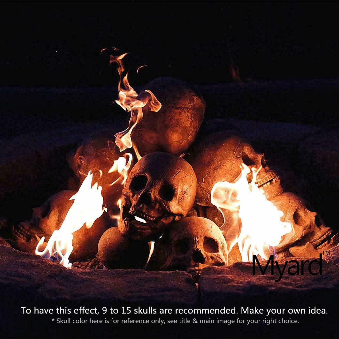 Human Skull Ceramic Wood Large Gas Fireplace Logs Logs for All - Fresh Stock Dated December 2025