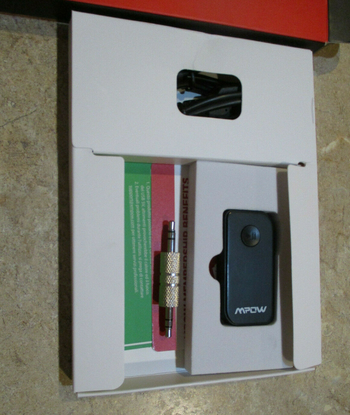 MPOW BH051B - Bluetooth 5.0 Receiver 3.5mm Aux Bluetooth Audio Adapter - Fresh Stock Dated December 2025