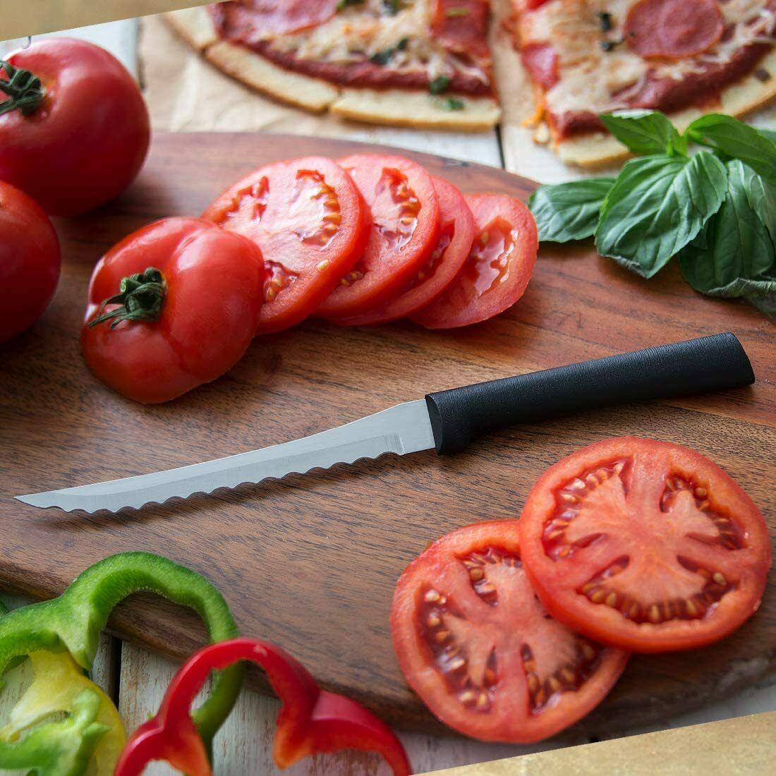 Rada Cutlery Tomato Slicing Knife Stainless Steel Blade Made in USA, 8-7/8 Inch - Fresh Stock Dated January 2026