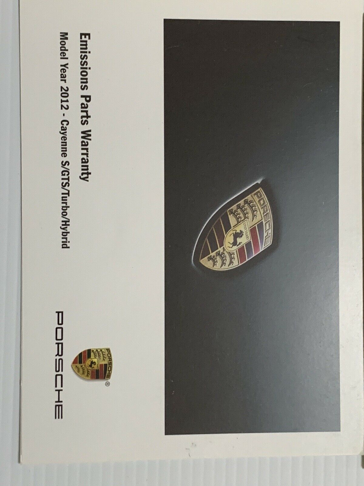 2012 PORSCHE CAYENNE S OWNERS MANUAL HANDBOOK GUIDE OEM - Fresh Stock Dated December 2025