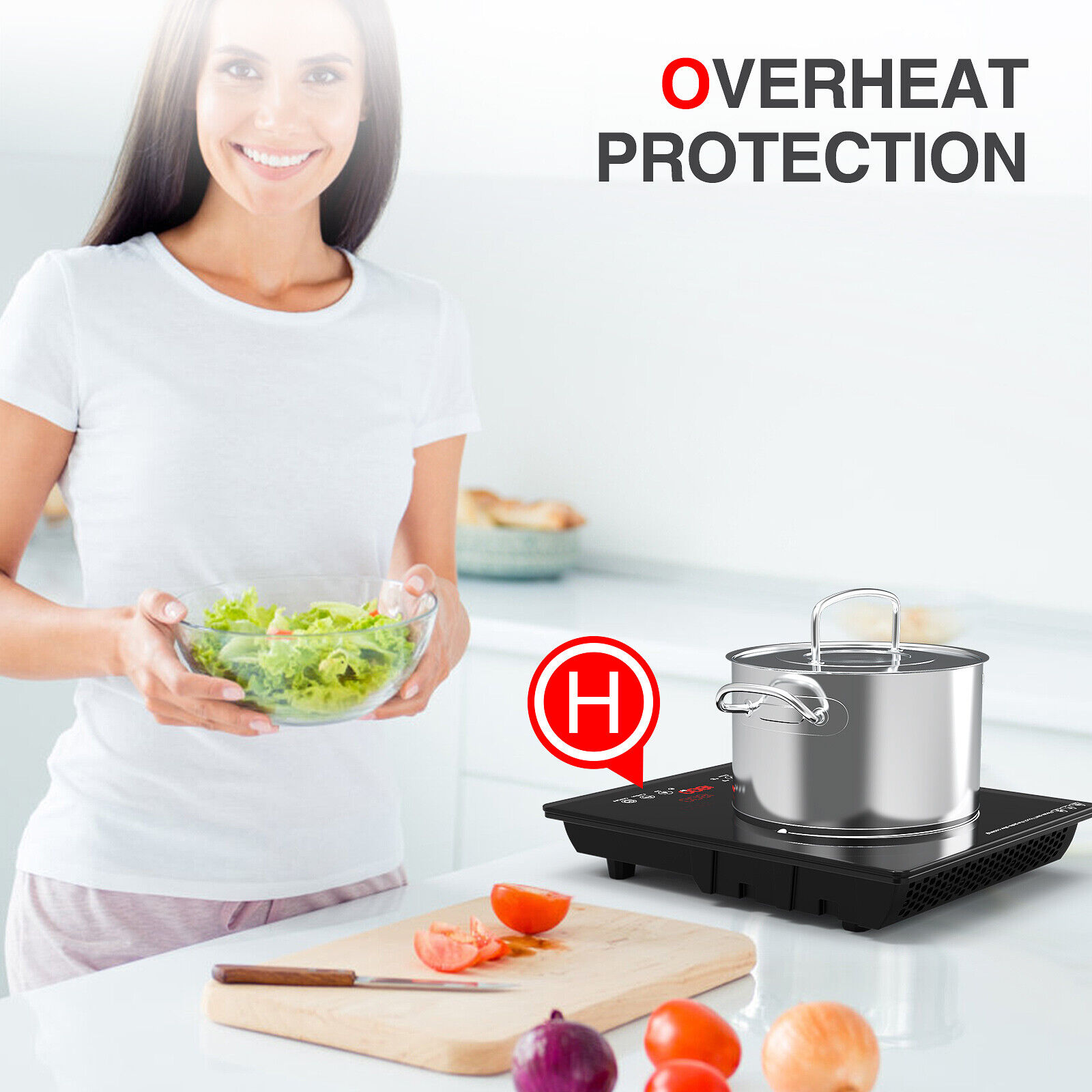 9 Power & 9 Temperature Levels Hot Plate, Child Lock & Timer Electric Stove - Fresh Stock Dated January 2026