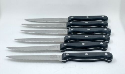 Chicago Cutlery Essentials 13 Piece Black Handle Knife Set W/ Wood Block - Fresh Stock Dated January 2026