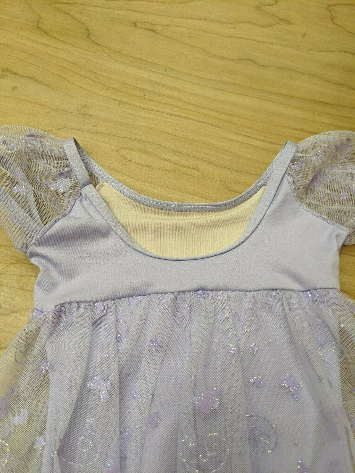 Capezio Ballet Dance Dress Purple Chiffon Puff Sleeve Empire Waist Skirt - Fresh Stock Dated December 2025