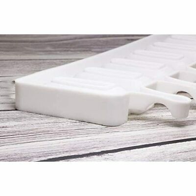 8- Cavities White Silicone Ice Cream Bar Mold Reusable DIY Classic Shape Makers - Fresh Stock Dated February 2026