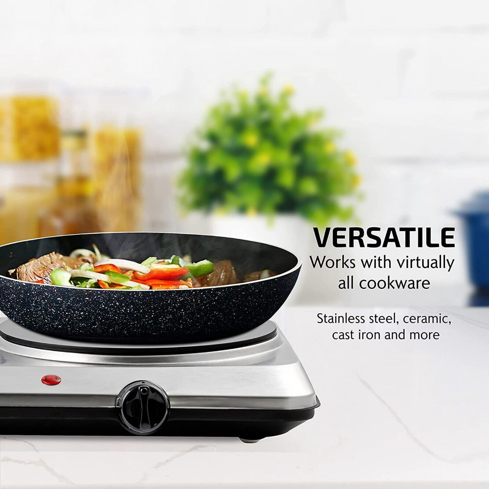 Electric Cooktop Burner Infrared Ceramic Glass Hot Plate 2 Two Cooking Stove NEW - Fresh Stock Dated February 2026