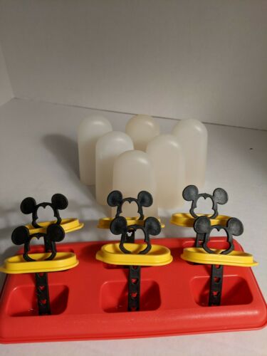 Vintage Tupperware Ice Mold Set Mickey Mouse Disney 6 Popsicle Frozen Treats - Fresh Stock Dated February 2026
