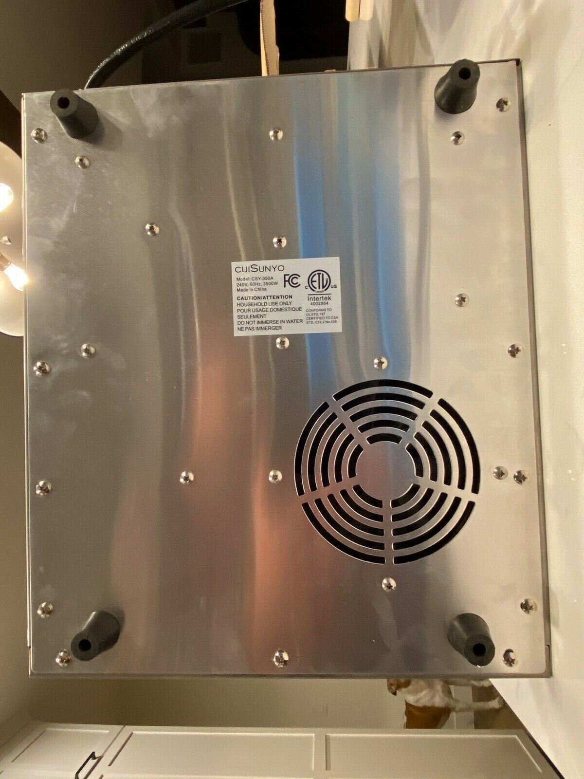 Cuisunyo Ceramic Stainless Steel Induction Cooktop Commercial 240v Plug 3500w - Fresh Stock Dated February 2026