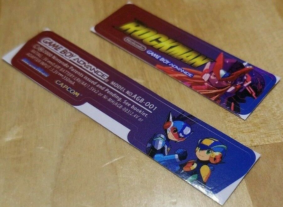 Nintendo Game Boy Advance AGB-001 MEGAMAN & ROCKMAN CONSOLE LABEL BarCode Bundle - Fresh Stock Dated February 2026