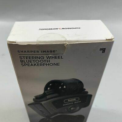 Sharper Image Steering Wheel Bluetooth Speakerphone - NOB - Fresh Stock Dated December 2025