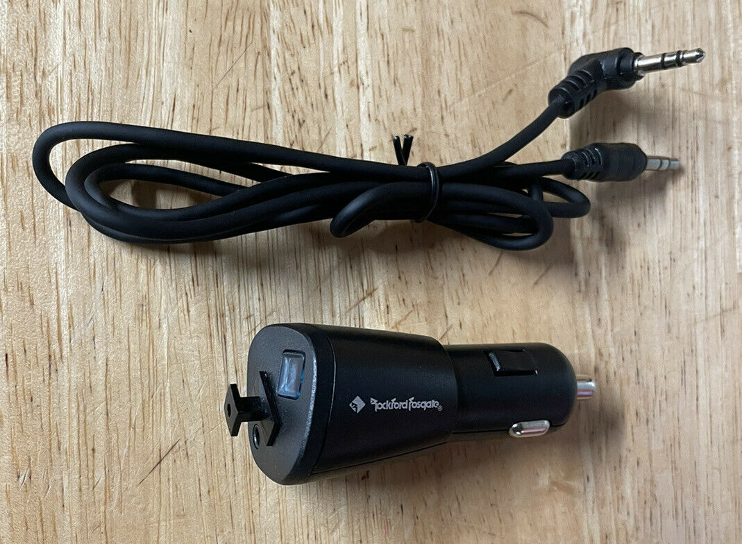 Rockford Fosgate RFBTAUX Universal BLUETOOTH Wireless Car Adapter USB Charging - Fresh Stock Dated January 2026
