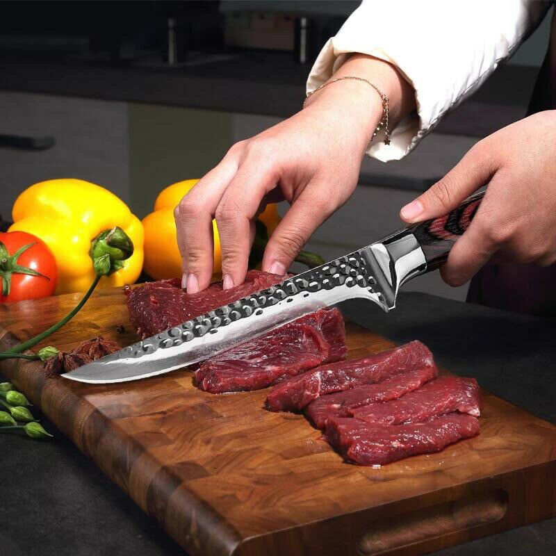 Hammer Forged Boning knife Meat Cleaver Chef cooking Sharp Kitchen knives tool - Fresh Stock Dated January 2026