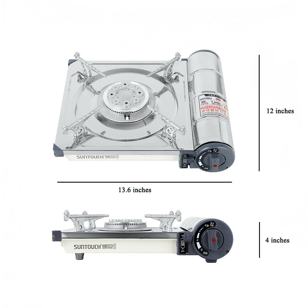 Suntouch Stainless Steel High Powered Portable Gas Stove (ST-10000 White) - Fresh Stock Dated February 2026