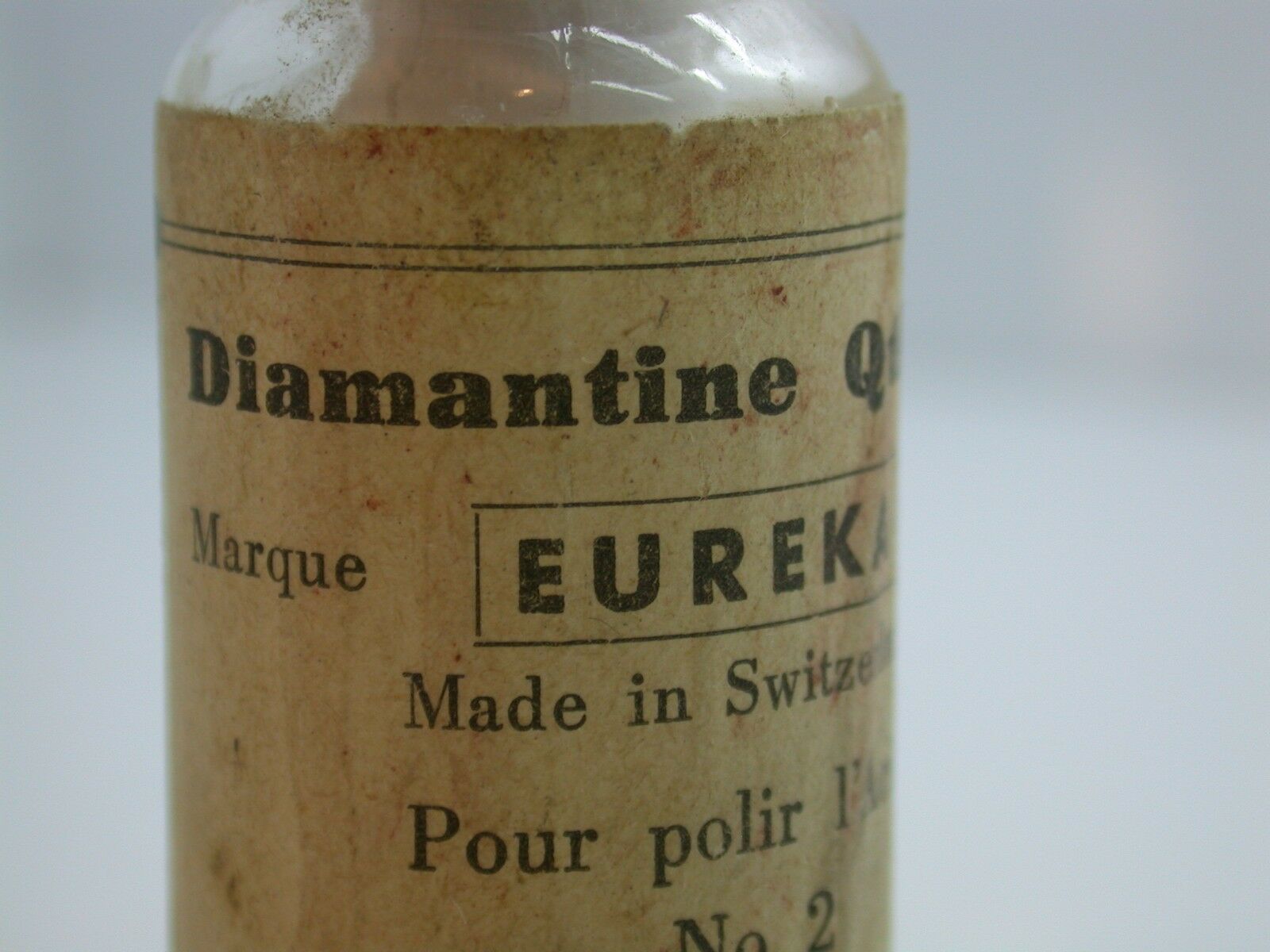 Vintage Bottle of Eureka Diamantine #2 Polish Powder Swiss Watch Repair Tool - Fresh Stock Dated December 2025