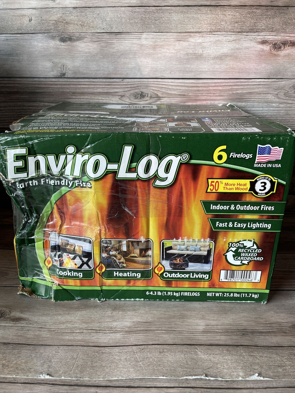 Enviro Log 6 Pack 3 Lb Firelog Case - Fresh Stock Dated January 2026