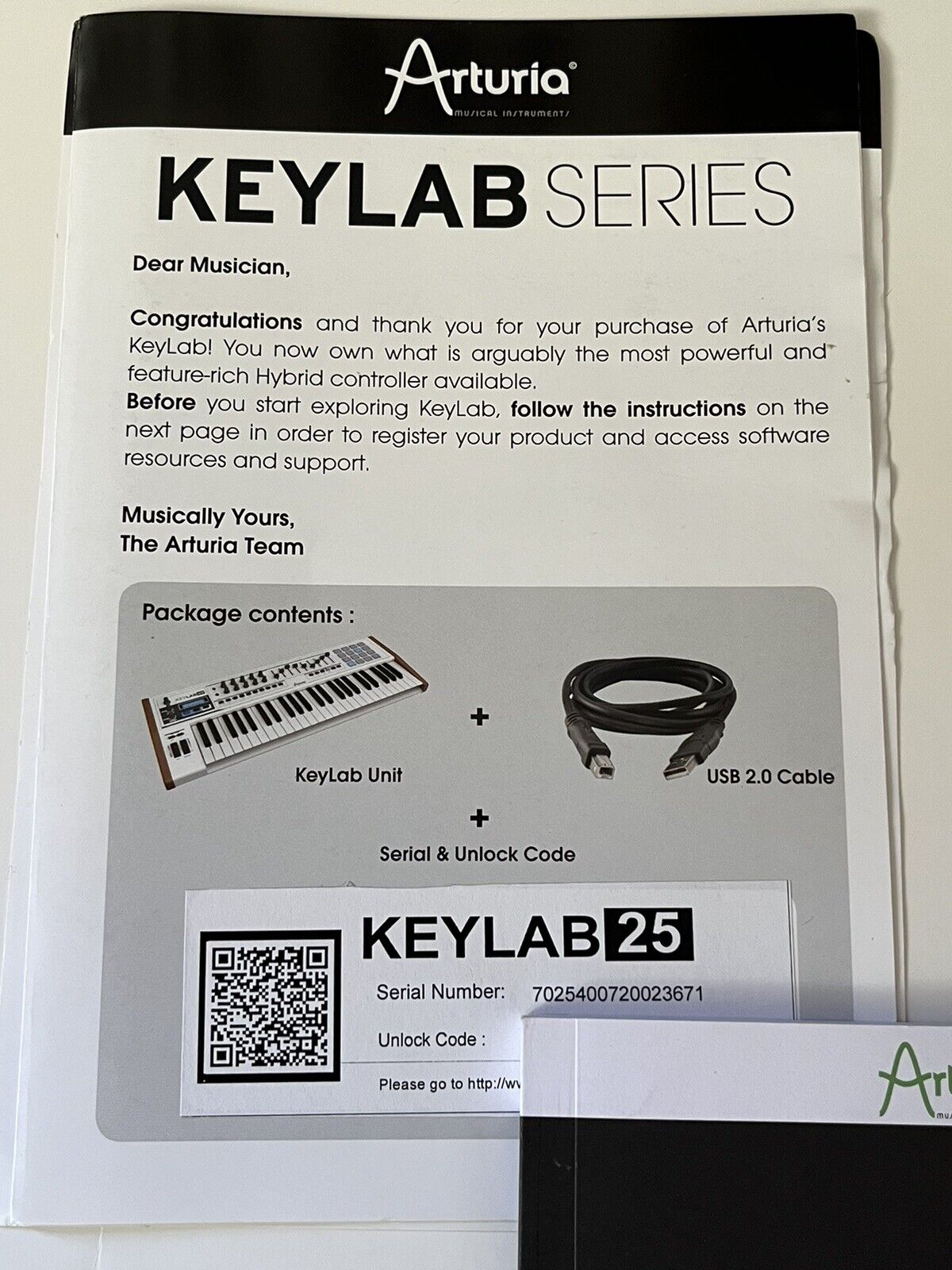ARTURIA KEYLAB 25 MIDI Controller USB Keyboard -Analog Lab - Rare W/box Manual - Fresh Stock Dated December 2025