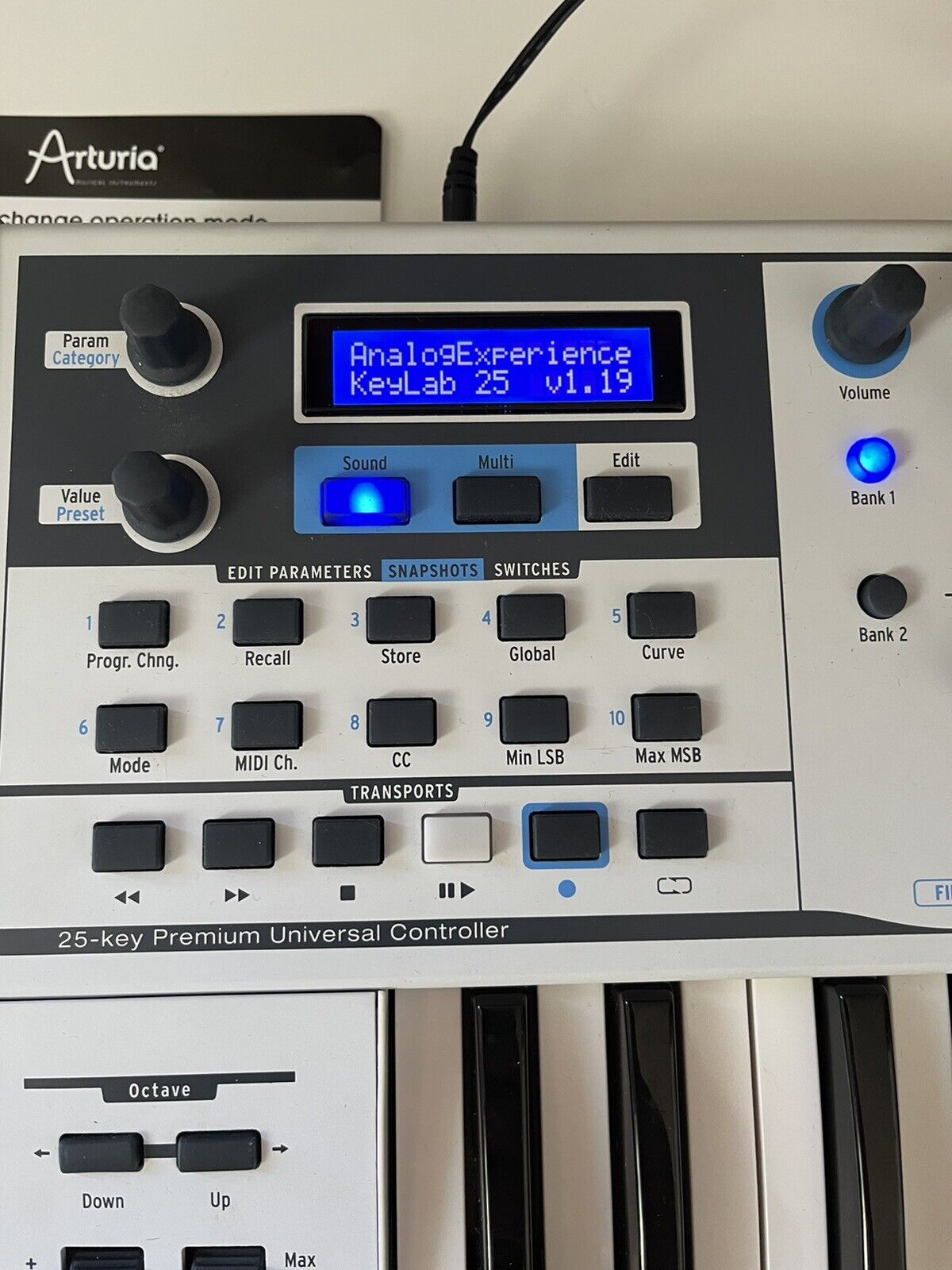 ARTURIA KEYLAB 25 MIDI Controller USB Keyboard -Analog Lab - Rare W/box Manual - Fresh Stock Dated December 2025